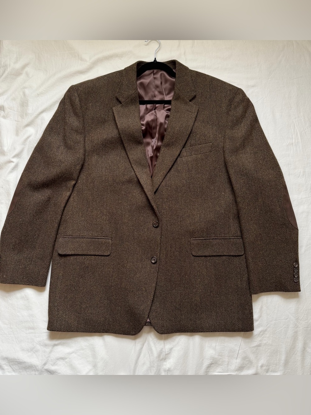 Vintage Lauren Ralph Lauren 100% Wool Tweed Elbow Patch Blazer